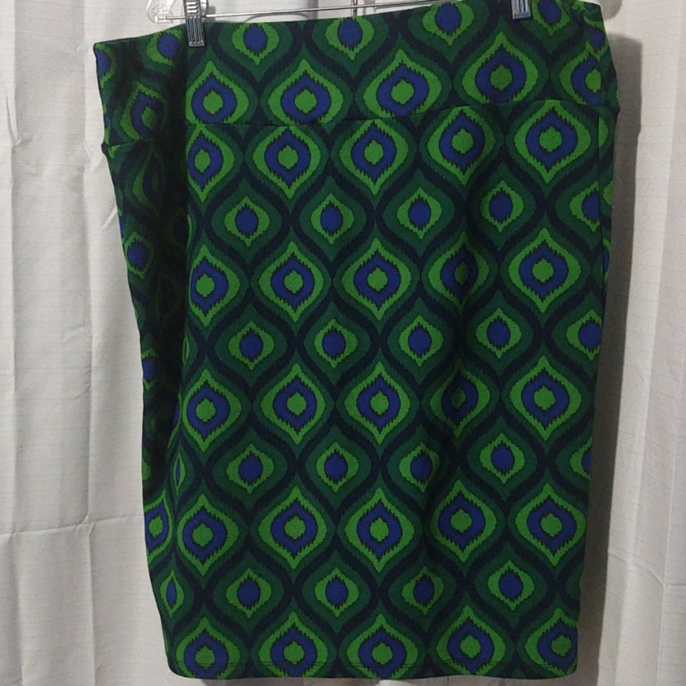 Peacock print Cassie skirt